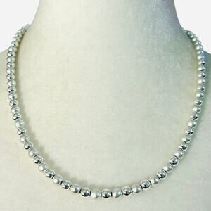 Vintage Napier Silver Tone Beaded Necklace